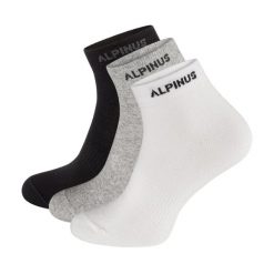 Skarpety trekkingowe dla dorosłych Alpinus Puyo 3pack czarne, szare, białe. Białe skarpetki damskie Alpinus, bez wzorów. Za 39.00 zł.