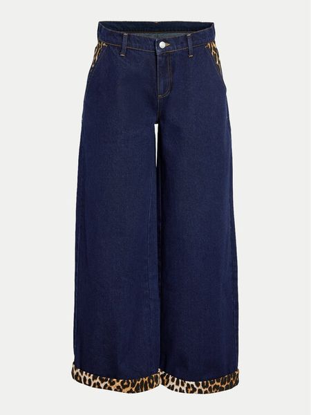 Noisy May Jeansy 27033508 Granatowy Wide Leg. Niebieskie jeansy damskie Noisy May, bez wzorów, z bawełny. Za 129.99 zł.