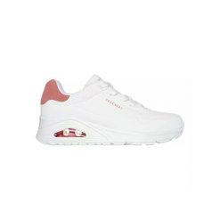 Buty sportowe Sneakersy damskie, Uno - Pop Back. Białe obuwie sportowe damskie Skechers, bez wzorów, z materiału, bez zapięcia, trekkingowe. Za 349.99 zł.