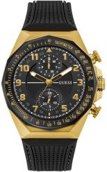 Zegarek męski Guess GW0902G1 czarny. Czarne zegarki męskie Guess, z aplikacjami. Za 799.00 zł.
