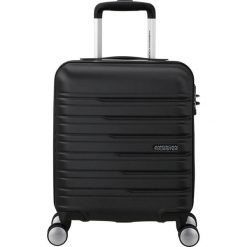Walizka na 4 kółkach American Tourister Flashline. Czarne walizki męskie American Tourister, bez wzorów, z materiału, małe. Za 399.99 zł.