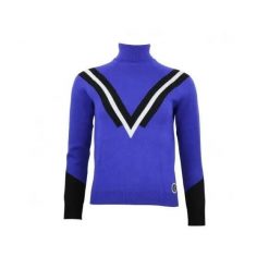Damski sweter z golfem Peak Mountain Adonie. Niebieskie swetry nierozpinane damskie Peak Mountain, xl, bez wzorów, z nylonu, eleganckie, bez kołnierzyka, bez ramiączek. Za 235.00 zł.