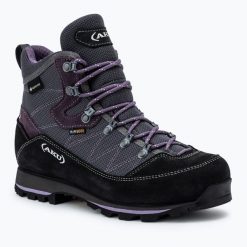 Buty trekkingowe damskie AKU Trekker Lite III Wide GTX. Szare obuwie trekkingowe damskie Aku, bez zapięcia. Za 869.99 zł.