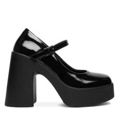 Czółenka JENNY. Czarne czółenka damskie Jenny, bez wzorów, bez obcasa, bez zapięcia. Za 149.99 zł.