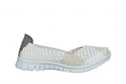 Półbuty Rock Gerta Pearl Silver White 032960, Biały, Materiał - 38. Białe półbuty damskie Rock Spring, na lato, bez wzorów, z materiału, rockowe, bez obcasa, bez zapięcia. W wyprzedaży za 164.99 zł.