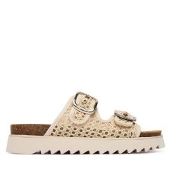 Klapki Tamaris. Białe klapki damskie Tamaris, bez wzorów, bez obcasa, bez zapięcia. Za 329.99 zł.