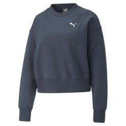 Bluza Sportowa Damska Puma Her Tr. Niebieskie bluzy damskie Puma, s, bez wzorów, sportowe, bez ramiączek, bez kaptura. Za 175.99 zł.