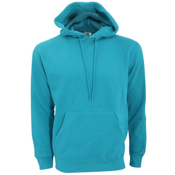 Męska Gładka Bluza Sportowa Przez Głowę Kaptur. Niebieskie bluzy sportowe męskie SG, m, bez wzorów, bez kaptura. Za 93.99 zł.