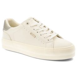 Trampki damskie Big Star, skóra ekologiczna sznurowany fason gruba gumowa podeszwa minimalistyczny design subtelne logo, beżowe, TT274806. Brązowe trampki i tenisówki damskie BIG STAR, bez wzorów, z gumy, bez zapięcia. Za 149.00 zł.