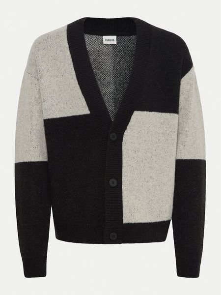 Solid Kardigan Manning 21108282 Czarny Regular Fit. Czarne swetry męskie Solid, m, bez wzorów, z syntetyku, bez kołnierzyka, bez ramiączek. Za 179.99 zł.