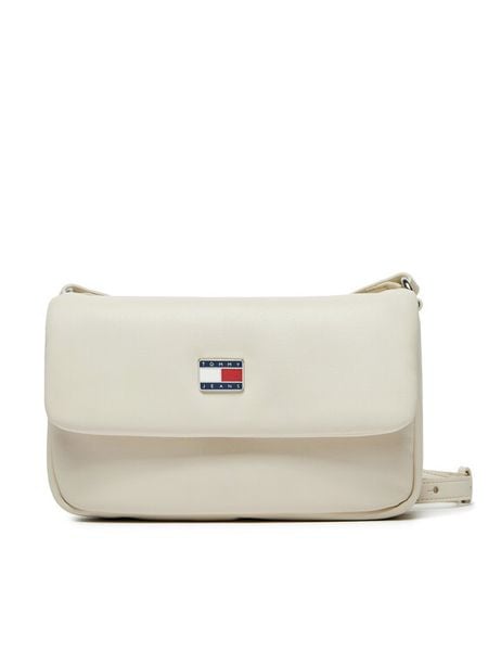 Tommy Jeans Torebka AW0AW16978 Écru. Listonoszki damskie Tommy Jeans, bez wzorów, z jeansu, bez dodatków. Za 219.99 zł.