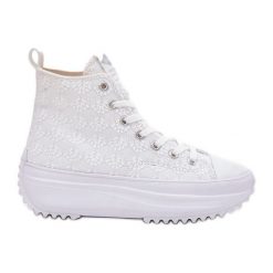 Wysokie Trampki Damskie Lee Cooper LCW-25-31-3461L Białe. Białe trampki i tenisówki damskie bez wzorów, bez zapięcia. Za 270.13 zł.