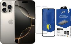 Smartfon Apple iPhone 16 Pro 128GB Natural Titanium (MYNG3) + FlexibleGlass. Smartfony Apple. Za 4,656.00 zł.
