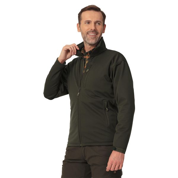 Kurtka myśliwska męska Tagart Forest Softshell z polarem i membraną. Zielone kurtki męskie tagart, m, bez wzorów, z polaru, sportowe, bez kaptura. Za 649.00 zł.