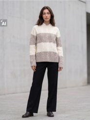 Sweter z domieszką wełny i alpaki - Inny. Swetry nierozpinane damskie Sinsay, l, bez wzorów, z wełny, bez kołnierzyka, bez ramiączek. Za 59.99 zł.