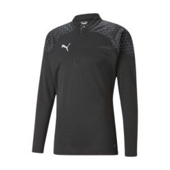 Bluza dresowa 1/4 zip Puma Team Cup. Czarne bluzy męskie Puma, bez wzorów, z dresówki, sportowe, bez ramiączek, bez kaptura. W wyprzedaży za 190.00 zł.