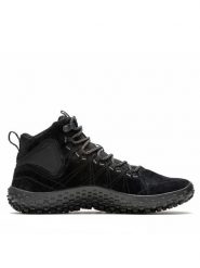 Merrell Trekkingi Wrapt Mid Wp J037751 Czarny. Czarne botki męskie Merrell, bez wzorów, ze skóry, bez obcasa, bez zapięcia. Za 539.99 zł.