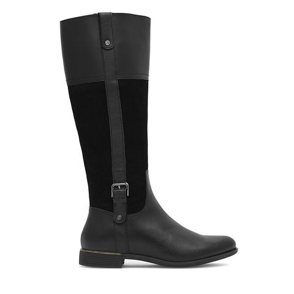 Kozaki Lasocki. Czarne kozaki damskie Lasocki, bez wzorów, bez obcasa, na płaskiej podeszwie, bez zapięcia. Za 429.99 zł.