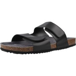 Sandały GEOX U SANDAL GHITA Czarny. Czarne buty zimowe męskie Geox, bez wzorów, ze skóry, bez obcasa, bez zapięcia. Za 193.99 zł.