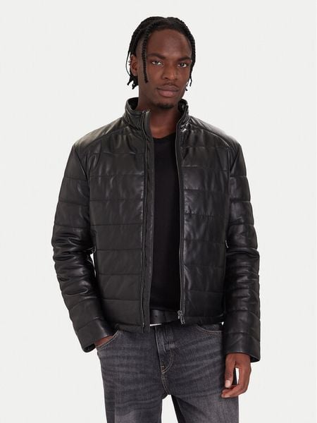 JOOP! Kurtka skórzana 262001980000867 Czarny Regular Fit. Czarne kurtki męskie JOOP!, m, bez wzorów, ze skóry, bez kaptura. Za 1,669.00 zł.