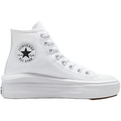 Trampki Converse Chuck Taylor All Star Move Hi, Dla obu płci. Białe trampki i tenisówki damskie Converse, bez wzorów, bez zapięcia. Za 490.00 zł.
