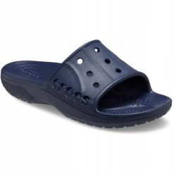 Klapki Dla Dorosłych Crocs Baya II Slide. Niebieskie klapki męskie Crocs, bez wzorów, z materiału, bez zapięcia. Za 99.99 zł.