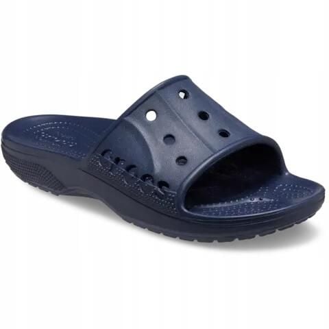 Klapki Dla Dorosłych Crocs Baya II Slide. Czarne klapki damskie Crocs, bez wzorów, z materiału, bez zapięcia. Za 99.99 zł.