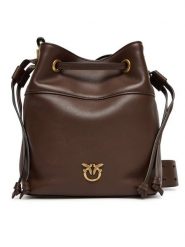 PINKO Torebka Secchiello Mini Al 25-26 104303 A0QO Brązowy. Brązowe torebki do ręki damskie Pinko, bez wzorów, ze skóry, bez dodatków. Za 1,649.00 zł.