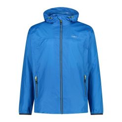 Kurtka przeciwdeszczowa z kapturem CMP. Niebieskie kurtki męskie CMP, m, bez wzorów, sportowe, z kapturem. W wyprzedaży za 139.99 zł.