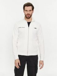 Aeronautica Militare Bluza 241FE1860F537 Biały Regular Fit. Białe bluzy męskie Aeronautica Militare, m, bez wzorów, z bawełny, bez ramiączek, bez kaptura. Za 969.99 zł.