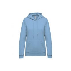 Bluza damska z kapturem Kariban. Niebieskie bluzy damskie KARIBAN, xl, bez wzorów, z bawełny, bez ramiączek, z kapturem. Za 181.00 zł.