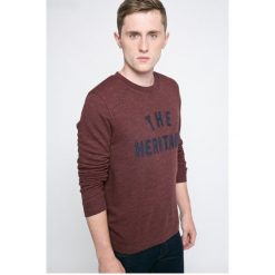 Selected - Bluza. Brązowe bluzy męskie Selected, m, z aplikacjami, z bawełny, bez ramiączek, bez kaptura. W wyprzedaży za 59.90 zł.