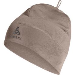 Czapka ODLO Polyknit Warm Reflective Hat. Szare czapki damskie ODLO, bez wzorów, z elastanu. Za 116.29 zł.