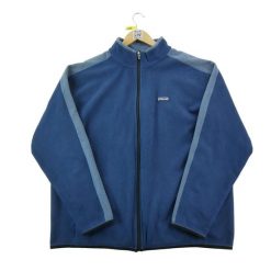 Second life - Kurtka polarowa męska Patagonia - Stan dobry. Niebieskie kurtki sportowe męskie Patagonia, l, bez wzorów, z polaru, bez kaptura, trekkingowe. Za 174.62 zł.