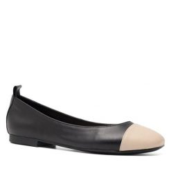 Baleriny GINO ROSSI. Czarne balerinki damskie Gino Rossi, bez wzorów, bez obcasa, bez zapięcia. Za 199.99 zł.