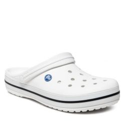 Klapki Crocs. Białe klapki damskie Crocs, bez wzorów, bez zapięcia. Za 179.99 zł.
