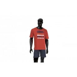Piżama męska rozm. 2XL Orange Massana. Pomarańczowe piżamy męskie Massana Homewear, m, bez wzorów, bez kołnierzyka, bez ramiączek, krótkie. Za 210.00 zł.