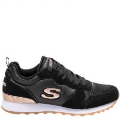 Buty sportowe do chodzenia damskie Skechers OG 85 Goldn Gurl. Czarne obuwie sportowe damskie Skechers, bez wzorów, bez zapięcia, trekkingowe. Za 217.58 zł.