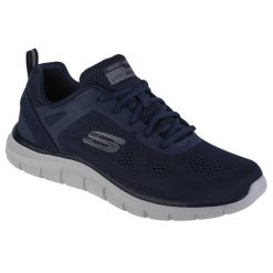 Buty sportowe Sneakersy męskie, Skechers Track-Broader. Niebieskie buty sportowe męskie Skechers, bez wzorów, bez zapięcia, trekkingowe. Za 297.68 zł.