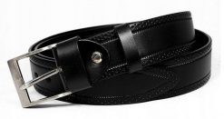 Pasek męski Rovicky czarny PRS-07-BGE BLACK. Czarne paski męskie ROVICKY, klasyczne. Za 50.00 zł.