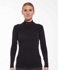 Bluza damska wełniana Brubeck EXTREME MERINO. Czarne bluzy damskie Brubeck, l, bez wzorów, z dzianiny, bez ramiączek, bez kaptura. Za 329.00 zł.