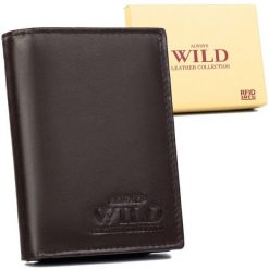 Portfel skórzany Always Wild N0036-P-SCR brązowy. Brązowe portfele męskie Always Wild, bez wzorów. Za 37.99 zł.