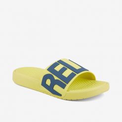 Klapki męskie Coqui. Żółte klapki męskie Coqui, bez wzorów, bez zapięcia. Za 145.99 zł.