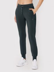 Guess Spodnie dresowe Allie V2YB18 K7UW2 Szary Regular Fit. Szare spodnie dresowe damskie Guess, z aplikacjami, z dresówki. Za 199.99 zł.