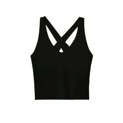 Damski tank top Girlfriend Collective Float Zoe. Czarne topy damskie GIRLFRIEND COLLECTIVE, bez wzorów, bez kołnierzyka, bez ramiączek. Za 280.00 zł.