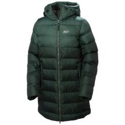 Parka damska z kapturem Helly Hansen Active. Zielone parki damskie Helly Hansen, l, bez wzorów, z materiału, z kapturem. Za 696.55 zł.