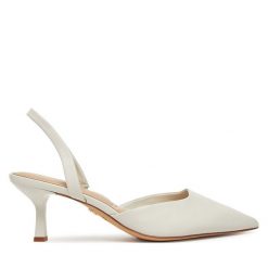 Czółenka Aldo. Białe czółenka damskie Aldo, bez wzorów, bez obcasa, bez zapięcia. Za 379.99 zł.