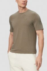 GUESS Zielony męski t-shirt z lampasami na krótki rękaw Hedley, Rozmiar XL. Zielone t-shirty męskie Guess, m, z aplikacjami, bez kołnierzyka, bez ramiączek. W wyprzedaży za 89.99 zł.