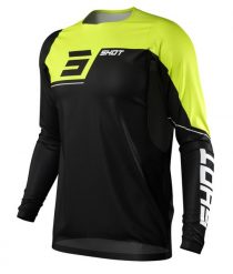Koszulka z długim rękawem rowery górskie dorosły Shot Revolt, Czarny. Czarne trekkingi męskie SHOT RACE GEAR, bez zapięcia. Za 189.00 zł.