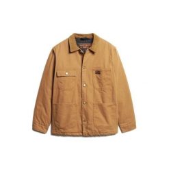 Kurtka z czterema kieszeniami Superdry. Brązowe kurtki męskie Superdry, na zimę, m, z aplikacjami, z bawełny, casualowe, bez kaptura. Za 468.05 zł.